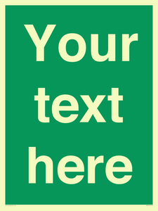 Custom Safe Condition: Blank (green) sign